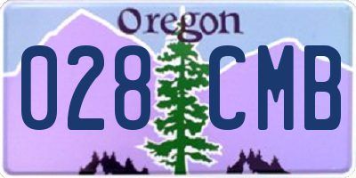 OR license plate 028CMB