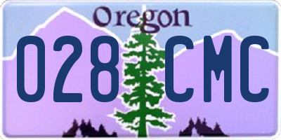 OR license plate 028CMC