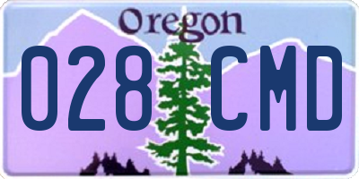 OR license plate 028CMD
