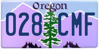 OR license plate 028CMF