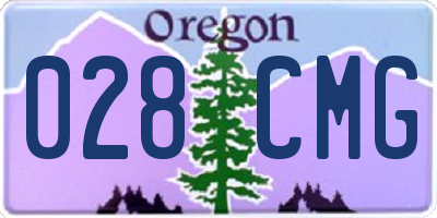 OR license plate 028CMG
