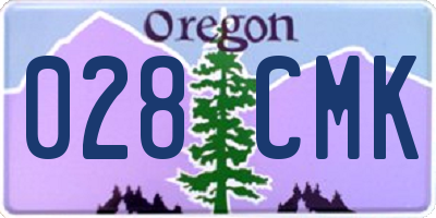OR license plate 028CMK