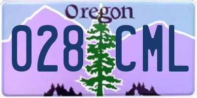 OR license plate 028CML