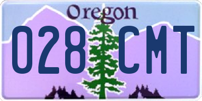 OR license plate 028CMT