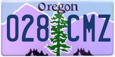 OR license plate 028CMZ