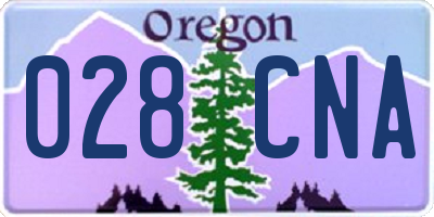 OR license plate 028CNA