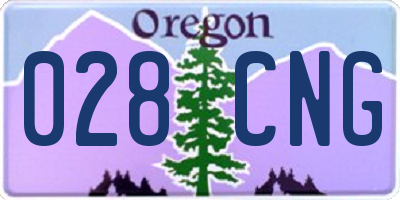 OR license plate 028CNG