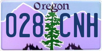 OR license plate 028CNH