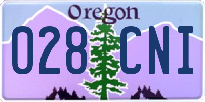 OR license plate 028CNI