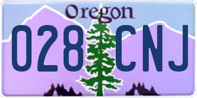 OR license plate 028CNJ