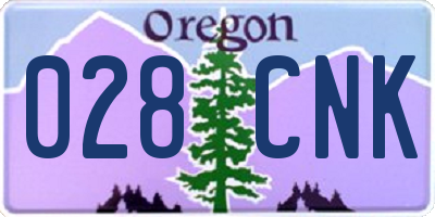 OR license plate 028CNK