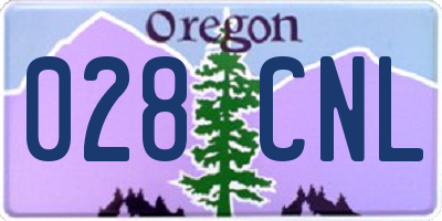 OR license plate 028CNL