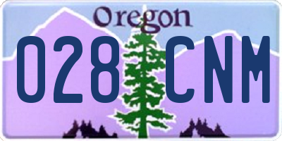 OR license plate 028CNM
