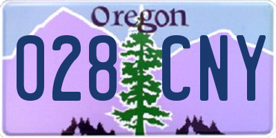 OR license plate 028CNY