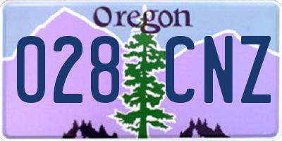 OR license plate 028CNZ