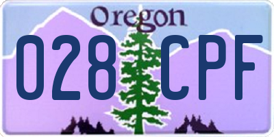 OR license plate 028CPF
