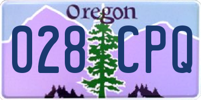 OR license plate 028CPQ