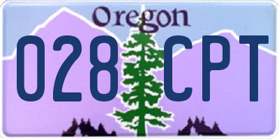 OR license plate 028CPT