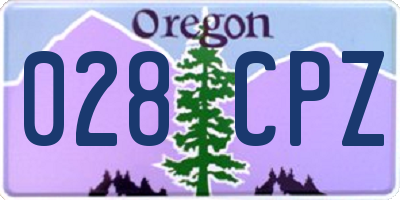 OR license plate 028CPZ