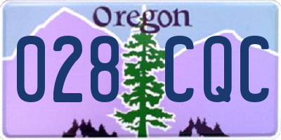 OR license plate 028CQC