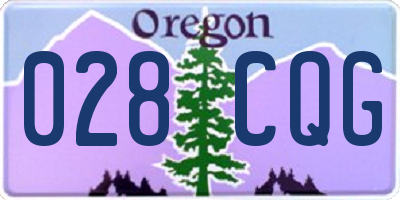 OR license plate 028CQG