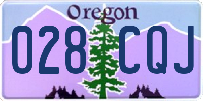 OR license plate 028CQJ