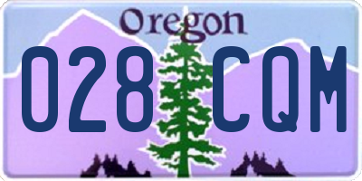 OR license plate 028CQM