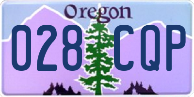 OR license plate 028CQP