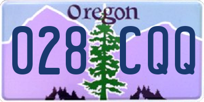 OR license plate 028CQQ