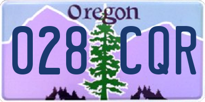 OR license plate 028CQR