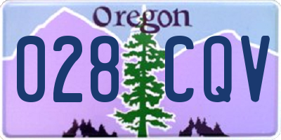 OR license plate 028CQV