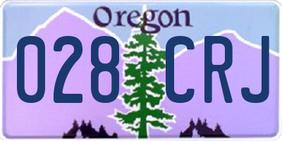 OR license plate 028CRJ