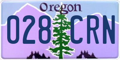 OR license plate 028CRN