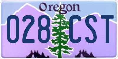 OR license plate 028CST