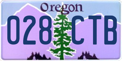 OR license plate 028CTB