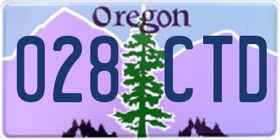 OR license plate 028CTD