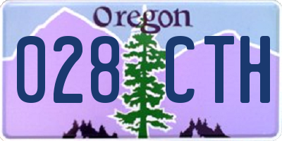 OR license plate 028CTH