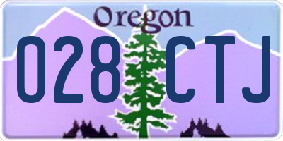 OR license plate 028CTJ