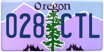 OR license plate 028CTL