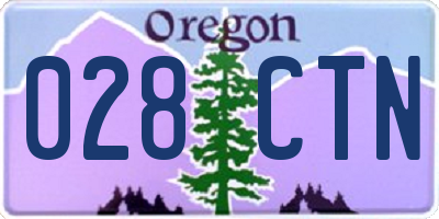 OR license plate 028CTN