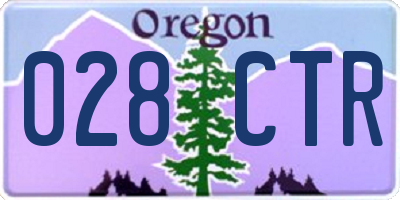 OR license plate 028CTR