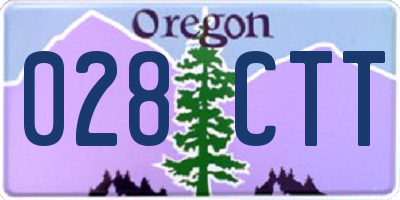 OR license plate 028CTT