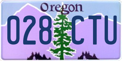 OR license plate 028CTU