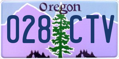 OR license plate 028CTV