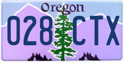 OR license plate 028CTX