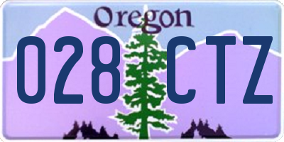 OR license plate 028CTZ