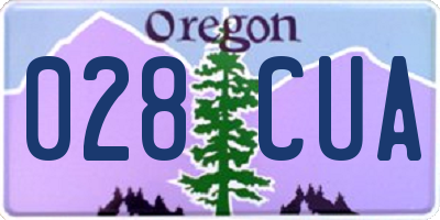 OR license plate 028CUA