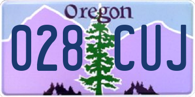 OR license plate 028CUJ