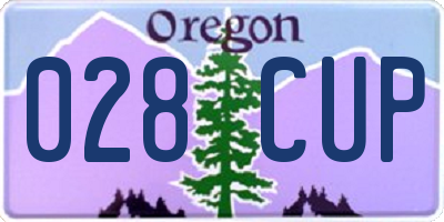 OR license plate 028CUP