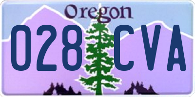 OR license plate 028CVA